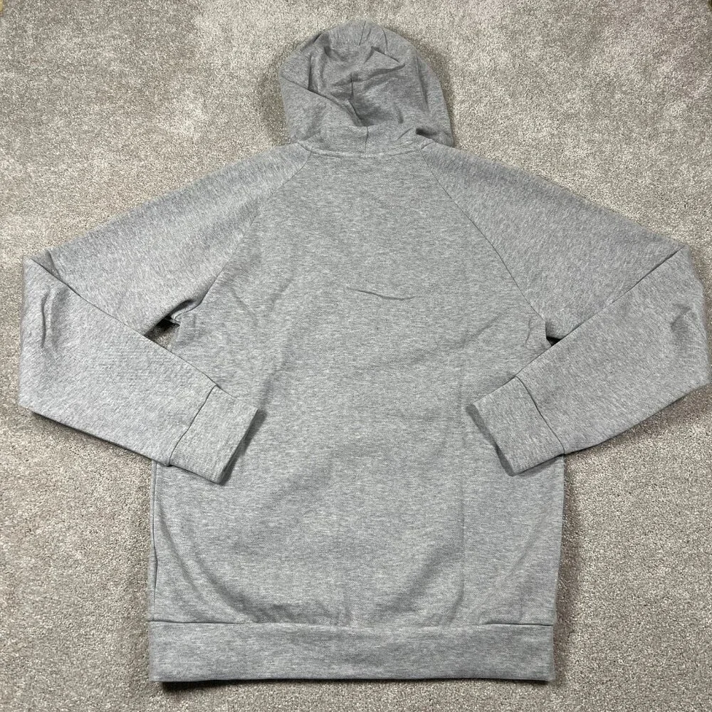 Adidas Mens M Heather Gray Stretch Full Zip Raglan Sleeve Hooded Sweatshirt‎ NWT
